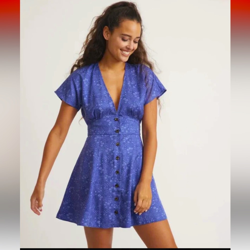 Marine Layer Blue Floral Dress